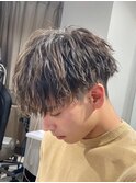 【KING STYLE】マッシュツイストパーマツーブロック短髪