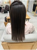 【ビフォーアフターあり】酸性ストレート/黒髪ロング