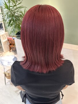 サラジュ 梅田店(SARAJU) saraju イシヅ　秋カラー☆チェリーレッド