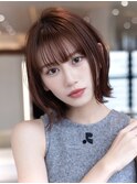 20代30代大人かわいい小顔くびれレイヤーカット前髪ボブウルフ