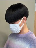 黒髪マッシュナチュラルマッシュメンズヘア韓国ツーブロック