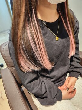 ウェーブ(WAVE) 【エクステ】シールエクステ/インナーカラー/ピンク