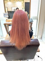 ランソ 新宿(RUNSO) くびれヘア×アプリコットオレンジ×夏×ハイライトカラー