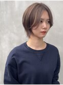 ショートウルフ×ミルクティーベージュ