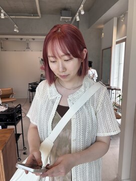 マイン(mine) ピンクカラー/ブリーチカラー/ハイトーンボブ/ハイトーン