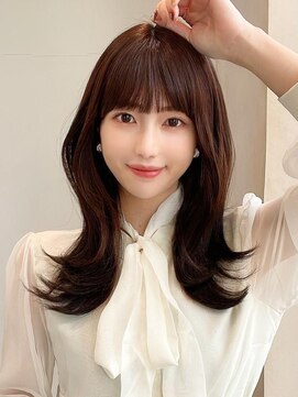 ラルユー 金山(LallYou) 大人かわいいくびれヘアセミロング × ミルクティーベージュ