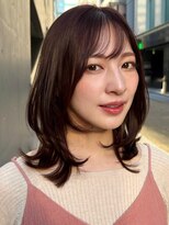 ガーデン 銀座(GARDEN)&nbsp;顔周りレイヤー/小顔/モカブラウン/くびれミディアム/20代30代