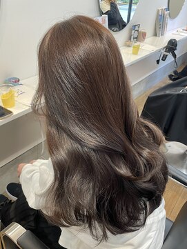 ラック(LUCK) 柔らかブラウン/船橋/くすみベージュ/細めハイライト