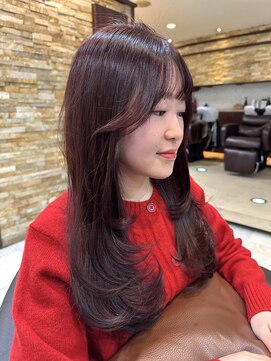 ファブ 千葉店(FaB) 【ブリーチなしワンカラー×ピンクブラウン】