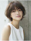 ★グレージュデザインカラーハッシュカットツートンカラーボブ