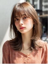 ダル 渋谷/表参道(DAL.)&nbsp;大人レイヤーショコラブラウンベージュヘルシー前髪あり