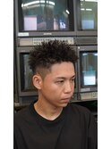 スキンフェード x ツイストパーマ