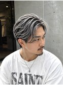 アップバングショートセンターパートツーブロックハイライト30代