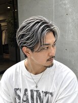 ノラ ギンザ(NORA GINZA) アップバングショートセンターパートツーブロックハイライト30代