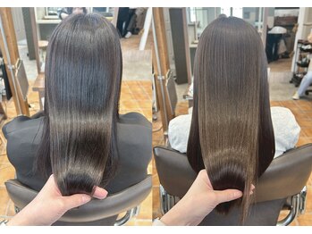 ルチア ヘア ステラ 京都店(Lucia hair stella)の写真/髪質改善×縮毛矯正で艶髪へ☆広がり/パサつき/うねりのお悩み解決！[髪質改善/縮毛矯正/]