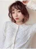ふんわりインナーカラーピンクショートボブ似合わせ夏ヘアp上尾