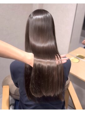 ミーク(meak) 顔まわりレイヤー／縮毛矯正/透明感力ラー／堀江/レイヤーカット