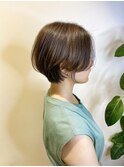 夏の耳掛けイメチェンショートボブ