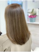 セミロング/ベージュ