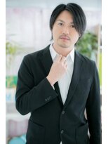 ヘアアンドビューティー ミック(Hair & Beauty miq) 大人ダンディ・ネビージュアシンメトリーショートマッシュa1