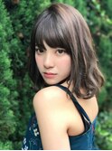 20代30代40代小顔パーマグレージュナチュラル透明感くびれミディ