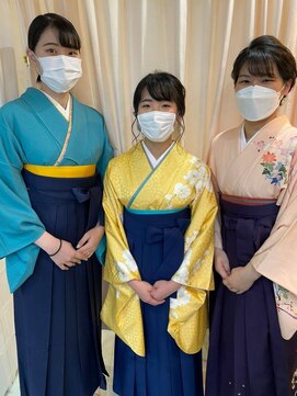 ヘアースタジオエル 卒業式 袴着付け ヘアーセット