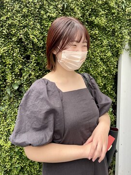 カサネ(casane) 切りっぱなしbob×オレンジカラー