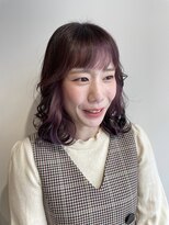 ナルヘアー 越谷(Nalu hair)&nbsp;韓国風カラー/フェイスフレーミング/ラベンダーピンク