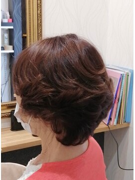 ヘアーカルチャー おゆみ野店(HAIR CULTURE) スタイリングショートココアブラウンひし形ショートボブ