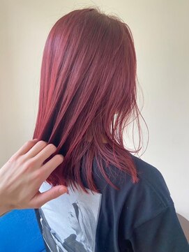 トップヘアー スパアンドリラクゼーション 安城(spa&relaxation) ブリーチなしで出来るチェリーレッドカラー/20代30代40代