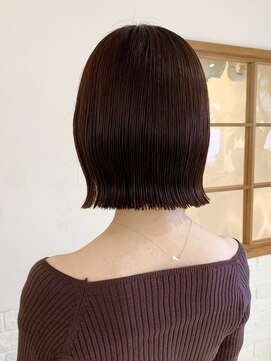 リリィ ヘアデザイン(LiLy hair design) Lilyhairdesign・切りっぱなしボブ／ピンクブラウン