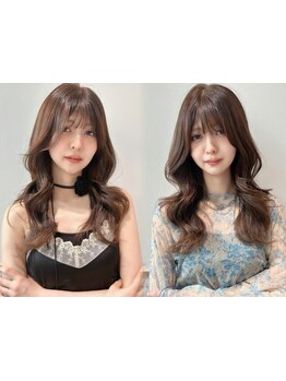 印象を左右するフェイスラインの繊細なカット＆デザイン。人気の韓国風顔まわりスタイルでほどよい抜け感♪