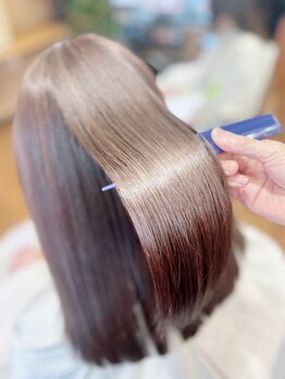 スタジオエムズ 鎌取店(Studio M’s)の写真/縮毛矯正高度技術の有名店☆カラー同日もダメージレスに仕上がる。※新次元ネオメテオストレート登場