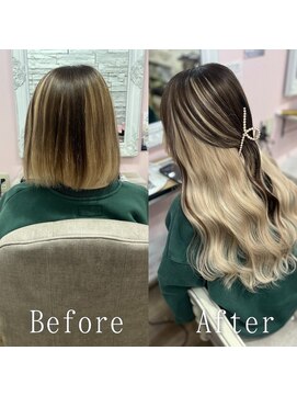 あるじゃんすー 静岡店 ダークショコラ×ホワイトベージュ#シールエクステ#韓国＃静岡