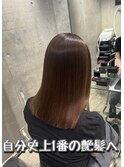 乾かすだけで自然にまとまるウル艶縮毛矯正！(飯田)