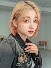 アグヘアージンズ 野々市2号店(Agu hair zings) 《Agu hair》ハイトーン女っぽボブ×numberA.アクアバームセラム