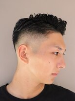 ライールザバーバー 梅田 堂島店(Lair the barber)&nbsp;フェードとジェルで作るパートスタイル