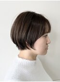 着物ヘア/ダークアッシュ/ミディアムレイヤーカット/天王町NT25