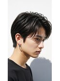 越谷/刈り上げセンターパート/波巻きツイストスパイラル/メンズ