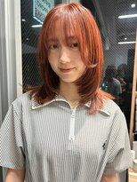 モンルル プル(mon loulou + plus)&nbsp;レイヤーカット、顔まわりレイヤー、ピンクブラウンカラー