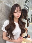 イメチェンヘアスタイル小顔に見せるヘアココアベージュ