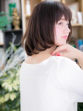 カバーヘアアンドスパ ブリス 浦和(COVER HAIR&SPA bliss) *+COVER HAIR+*…斜めバングｘ黒髪◎ナチュストミディｃ!