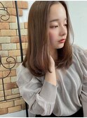 大人かわいいうるつやストレートミディアム