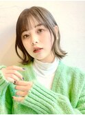 【修】20代30代40代◎透明感カラー×韓国切りぱなしボブ