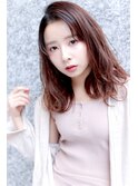【La fith】 ピンクブラウン×ミディアムスタイル