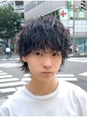 新潟 波巻きパーマ ウルフ 新潟メンズパーマ