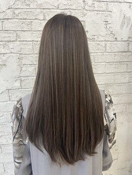 プライズ 池袋店(prize) 脱イエローヘアハイライトミルクベージュロング