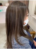 大人ハイライトベージュショート40代50代