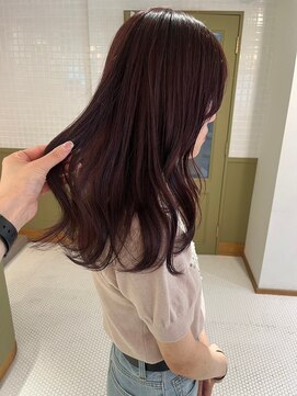 エミィ(emme) ワインレッド20代30代髪質改善ハイライトブリーチカット立川