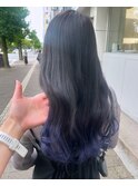 ダークグレージュ ×  ブルーラベンダー